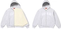 E596 inner double layer hooded light gray