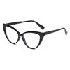 Anti-Blue Light Glasses Cat's Eye Glasses Frame Ultra Light Flat Glasses Full Frame PC Spring Foreign Trade Glasses Frame Flat Glasses