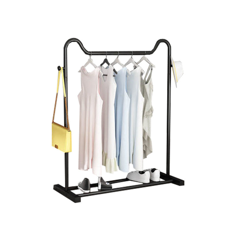 Floor-type Drying Rack Indoor Simple Coat Rack Household Bedroom Hanger Thickened Double-pole Balcony Storage Rack