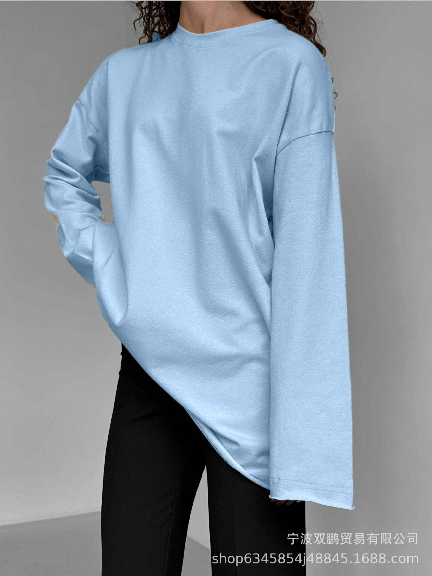 Womens Loose Fit Long Sleeve T Shirt 100 Cotton Distressed Design Casual Style Perfect for Spring and Autumn