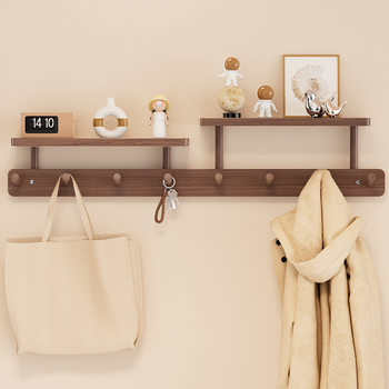 Cross-Border Storage Hanging Clothes Rack Storage Wall-Mounted Entry Coat Rack Wall-Mounted Punch-Free Entrance Hanging Household Model