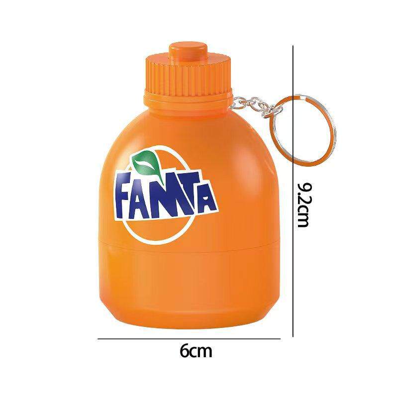 Cross-Border Creative Toys Handmade Cartoon Drink Bottle Keychain Gyro Toy Exquisite Doll School Bag Pendant