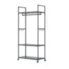 Simple Multifunctional Coat Rack Storage Rack Household Dormitory Floor Hanger Movable Clothes Rack Storage Rack