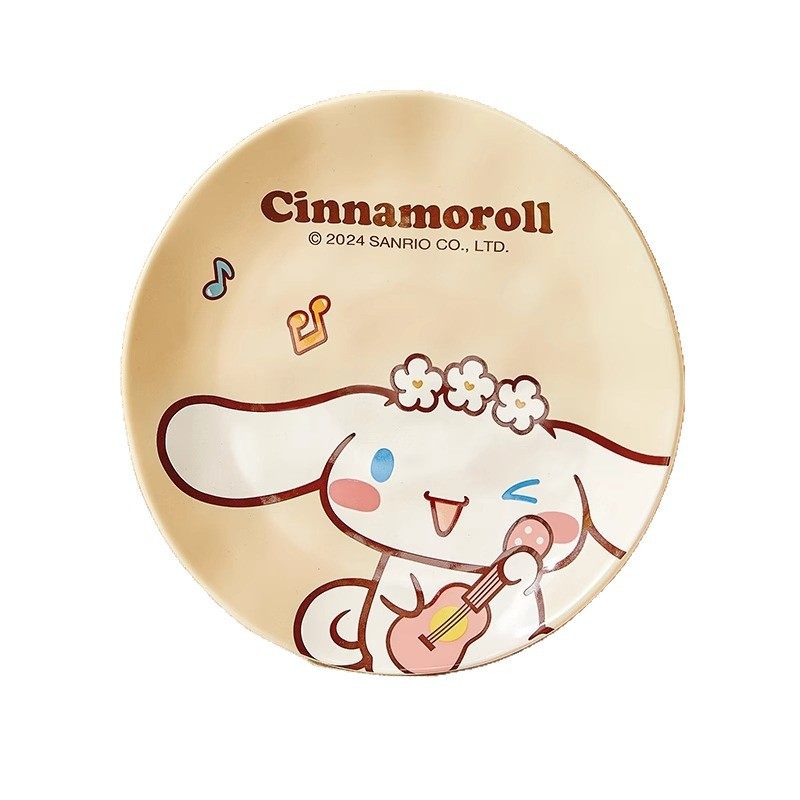 Sanrio Dinner Plate Melody Bowl and Dish Set Ceramic High-Value Household Cute Cream Style Tableware Bestie Gift