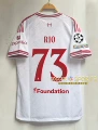 2627 liverpool away custom jersey #73 with champions league armband