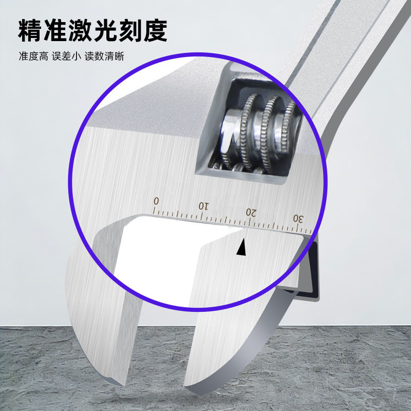 鲁威手动活扳手万能扳手套装大开口多功能扳手三件套活口扳手批发