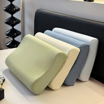 Wholesale Cotton Brushed Latex Pillowcase 40X60 Simple Pure Color Adult Student Pillowcase 30X50 Pillowcase for Home Use