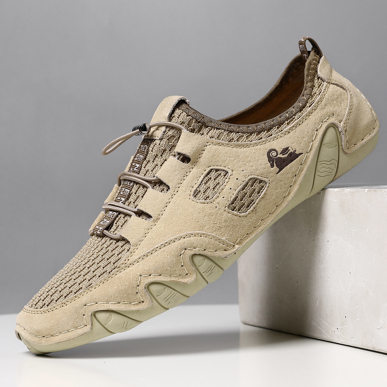 Giày Thể Thao Nam Chất Liệu Da Bò Big Size Ngoại Cỡ Thoáng Khí Hàng Mùa Hè Phong Cách Hàn Quốc