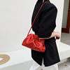 Underarm Cloud Bag Women's Bag Diagonal Small Bag Women's 2024 Spring and Summer Crossbody Fashion One Shoulder Soft Leather Pleated Dumpling Bag