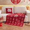 Chinese Style Classy Wedding Blanket Red Thickeneded Wedding Room Decoration Bedroom Bedside Towel Holiday Gift Blanket