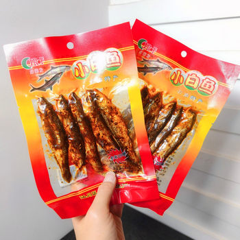 Jingrongfa 45g Spicy Fish Snacks, Ready-To-Eat Fish Snacks, Individually Packaged, Spicy Flavor