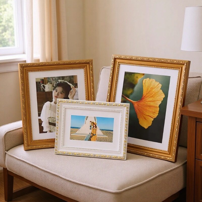 Wholesale European-Style Wooden Photo Frames 87A3A4 Certificate Display Stand Children's Puzzle Wall-Mounted Picture Frame Photo Studio Frame Mirror Frame