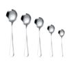 Stainless Steel Spoon Western Food Tableware Coffee Spoon Long Handle Korean Bibimbap Spoon Spoon Ice Cream Dessert Spoon Small Round Spoon