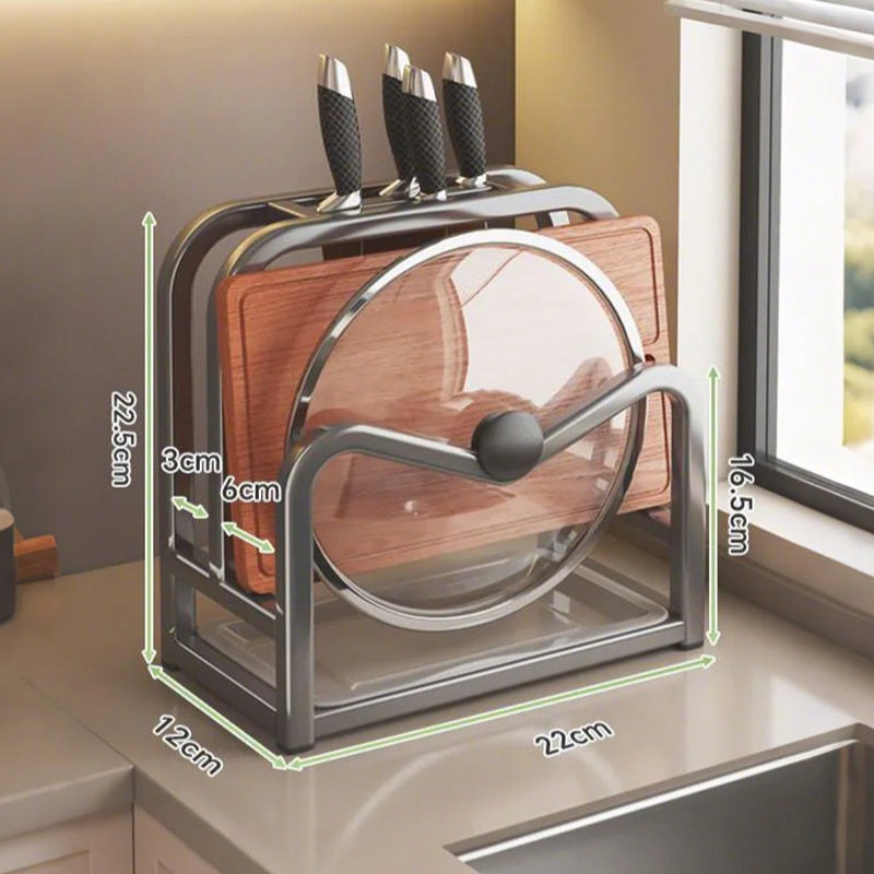Knife Rack Storage Rack Cutting Board Storage Rack Chopping Board Rack Sticky Board Rack Pot Cover Cutting Knife Filing Rack 2025 New T
