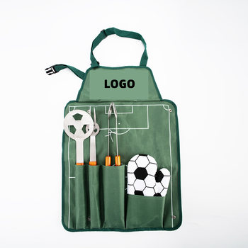 Amazon Bbq Tool Set Hot Selling Bbq Equipment Football Grill Outdoor Stainless Steel Bbq Combination Tool