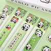 Cute Panda Magnetic Ruler Primary School Student Stationery Reward Drawing Measurement Cartoon School Supplies Small Gift Ruler