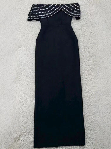 one-shoulder diamond bandage dress for women, high-end birthday party evening dress for women