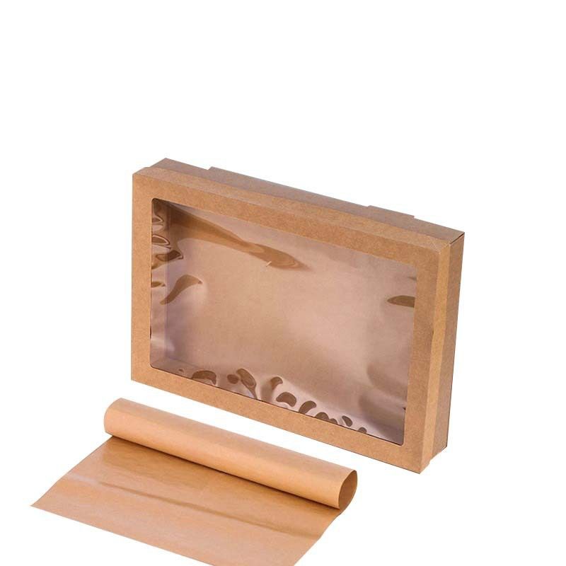 Picnic Box Disposable Packed Lunch Box Spring Outing Camping Style Popular Kraft Paper Barbecue Snack Sushi Box