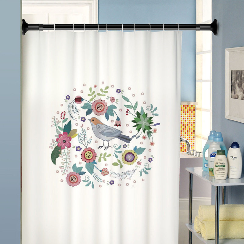 Punch-free Telescopic Rod Installation-free Clothes Drying Rod Clothes Hanger Bedroom Curtain Hanging Rod Shower Curtain Rod Door Curtain Wardrobe Support Rod