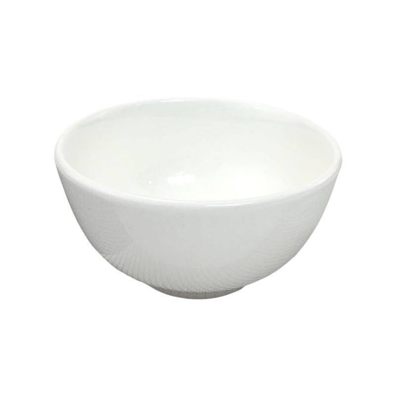 Pure White Ceramic Rice Bowl for Restaurants, Hotels, and Dining Establishments; Small Soup Bowl, Noodle Bowl, Rice Noodle Soup Bowl, Large Noodle Bowl, Household Anti-Scalding