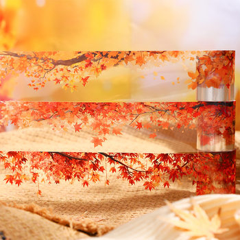 Ketchup Landscaping Tape Autumn Arrival Series Autum Leaves Theme Handbook DIY Scene Decoration Collage