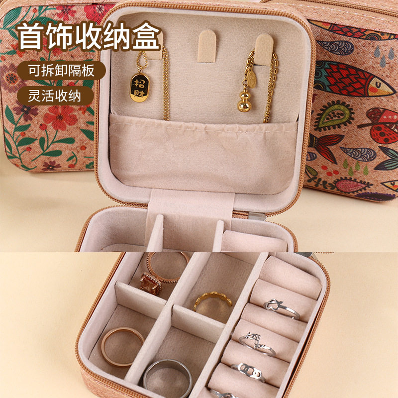 Retro Jewelry Box Jewelry Storage Box Ring Necklace Jewelry Box Anti-Oxidation Hand Jewelry Storage Box Travel Box