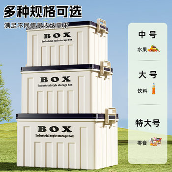 Storage Box Household Large-Capacity Storage Box Snack Toy Storage Box Clothes Turnover Box Plastic Box with Lid Handle