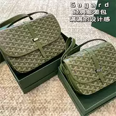 24s Classic Goya Goyard Messenger Bag Litchi Grain Cowhide Saddle Bag Shoulder Crossbody Gift Box Packaging