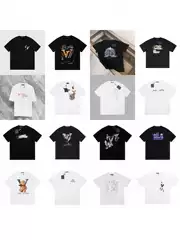 Cross-Border High-End Version 2025 Summer New Classic Letter Large Logo Print Craft Unisex Short-Sleeve T-Shirt