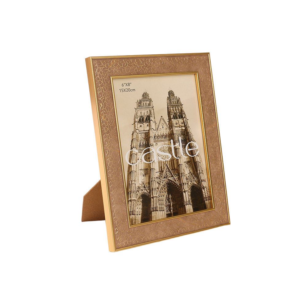 Photo Frame with a Light Luxury and High-End Feel, Chinese-Style Display Frame, 6-Inch, 7-Inch, 8inch 10inch A4, Rounded Corners, Plastic Empty Frame, Solid Wood