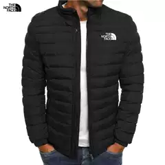 Cross-Border Winter Men's Stand-Up Collar Cotton Jacket Zipper Cardigan Feather Cotton Jacket Casual Large Size Cotton Jacket Warm Cotton Jacket