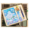 City Handbook Gift Box Hardcover Notebook Student Notepad Bookmark Signature Pen Refrigerator Sticker Creative Gift