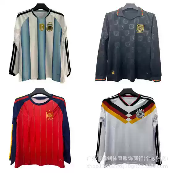 2026 World Cup Football Jerseys Argentina Spain Mexico Portugal Long-Sleeved Fan Version Jerseys