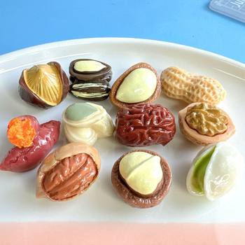 imitation nut food play resin accessories cream glue diy mobile phone case hair accessories hair rope keychain pendant decoration batch