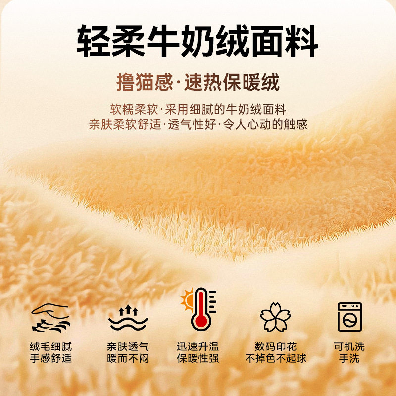 Milk Velvet Warm and Skin-Friendly Four-Piece Set Customized Fleece-Lined and Thickeneded Autumn and Winter Crystal Velvet Quilt Cover Bed Sheetss Source Factory