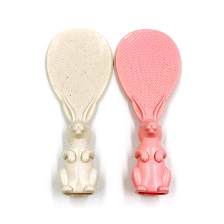 Wheat Straw Rabbit Spoon Can Stand Upright Rabbit Rice Cooker Rice Serving Spoon Creative Non-Stick Rice Cartoon Rice Spoon