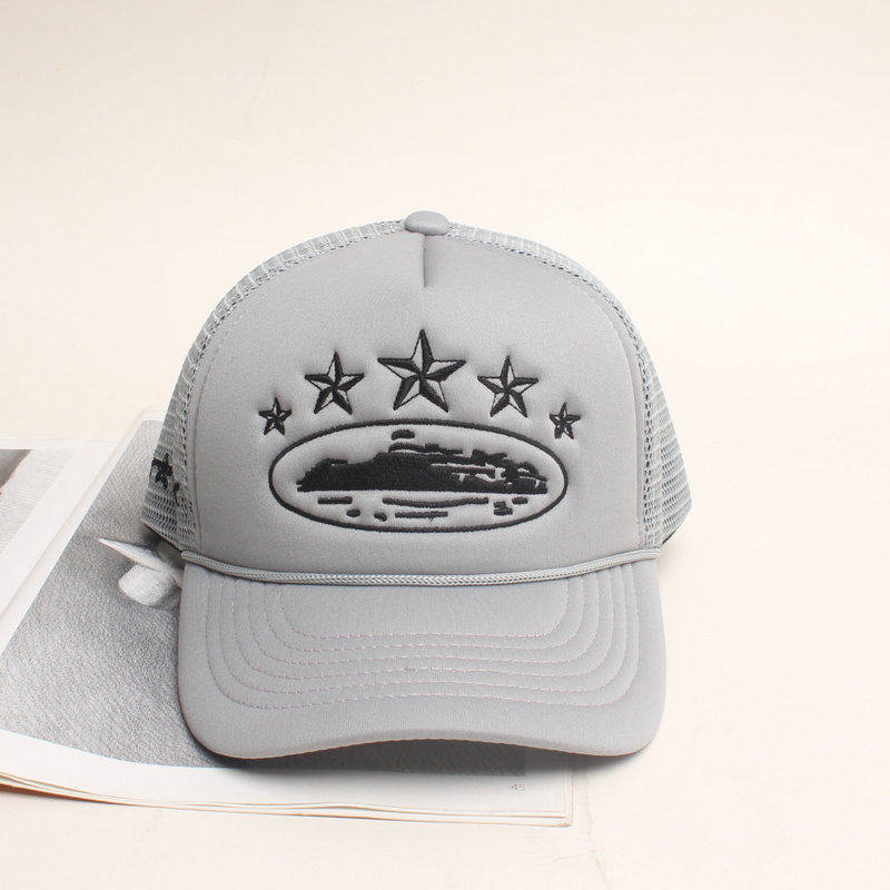 Corteiz CRTZ hat fashion baseball cap five-star color block mesh summer cap casual versatile