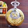 Foreign trade large room gold hammer sickle icon pocket watch bronze embossed earth five-pointed star wheat pocket watch wholesale