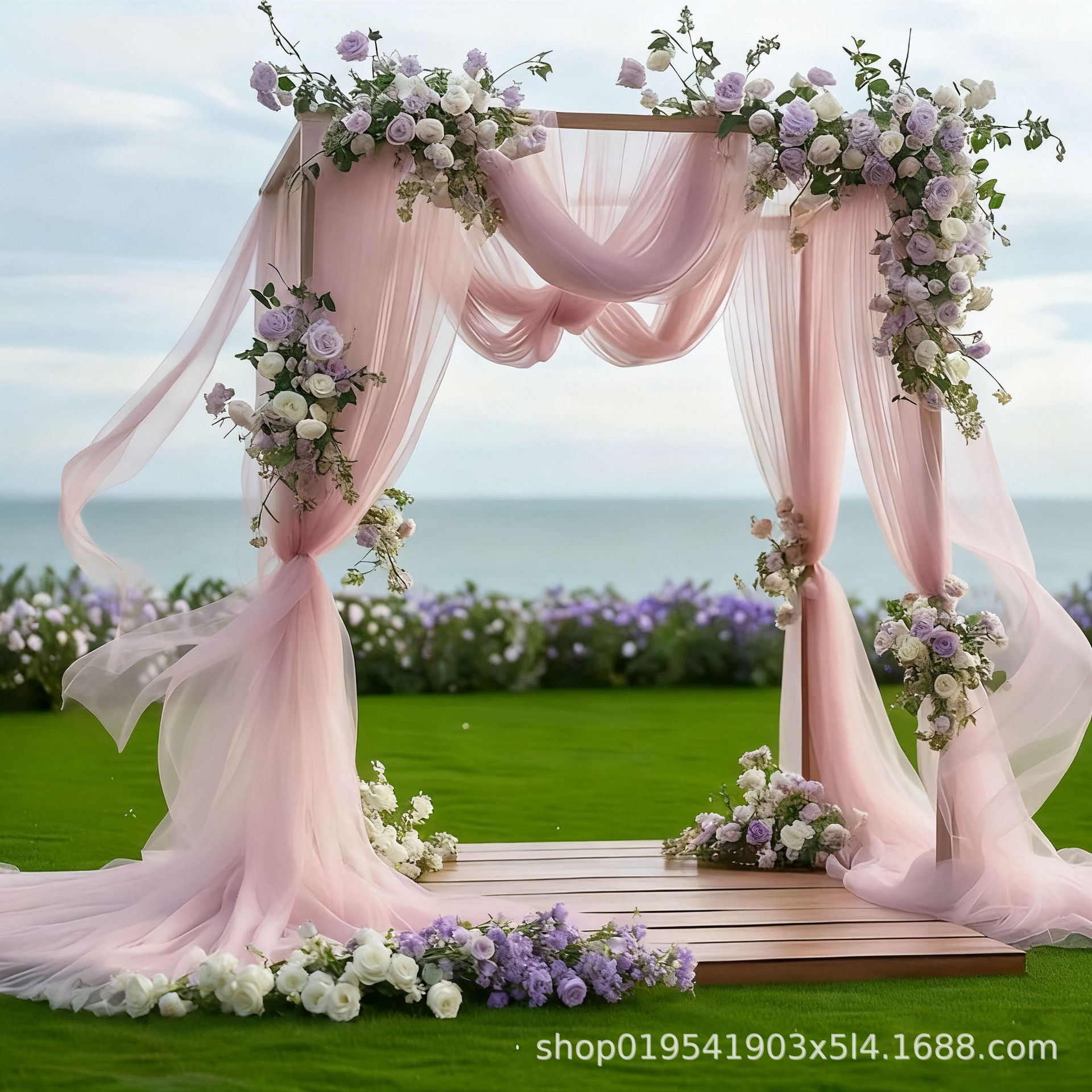 Hot Selling Gauze Outdoor Lawn Wedding Gauze Party Wedding Arch Curtain Ceiling Swiss Gauze Background Mesh