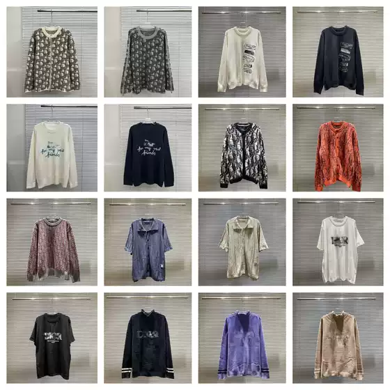 High-Quality D Brand Letter Logo Unisex Loose Knit Sweater Cd Foreign Trade Trendy Brand Cross-Border