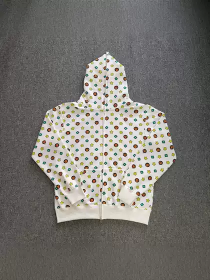 Cross-Border Wholesale Dropshipping of Ape Man Co-Branded Milo All-Over Printed Casual Pure Cotton Sweatshirts for Men and Women