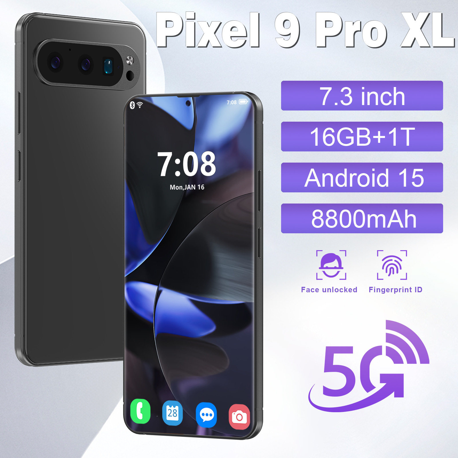 Cross-Border PIXEL 9 PRO XL Androidโทรศัพท์มือถือสมาร์ท 5G 1...