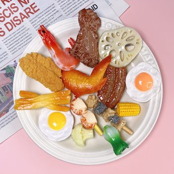 Simulation food hairpin funny barbecue hairpin creative food and play bangs clip night market stall headdress hair accessories wholesale