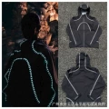 Reflective line jacket/black/seam tape shell