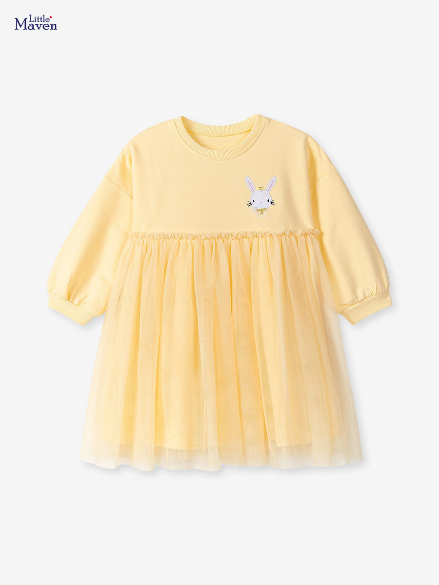 [Style] Kids' Dress Wholesale, New Girls' Tulle Dress, Autumn Cartoon Kids' Princess Dress