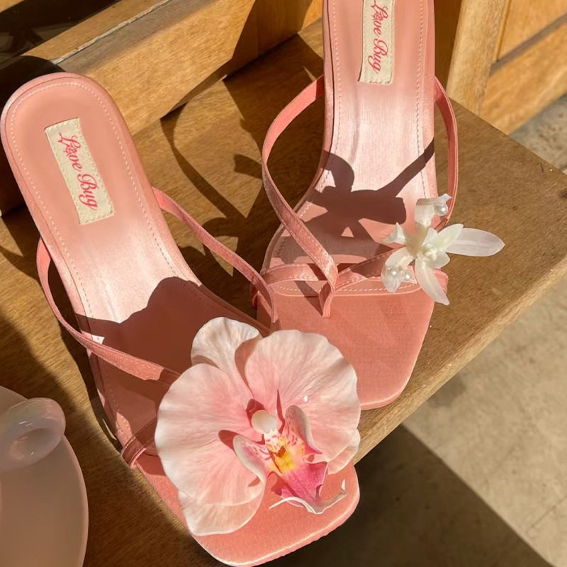 Bohemian Resort Style Fairy Butterfly Flower Shoe Buckle Butterfly Orchid Shoe Flower Sandals Accessories Women's Seaside Shoe Buckle
