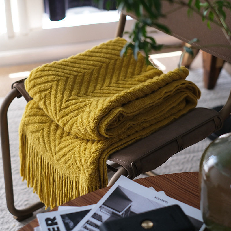 New Style Extended Bed End Towel Cover Blanket American Retro Sofa Towel Blanket Ready for Delivery