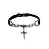 Cross chain collar men and women punk rock choker subculture hot girl y2k titanium steel niche necklace tide