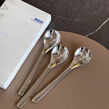 Japanese-Style Design 304 Stainless Steel Spoon for Home Use, Creative Nordic Ins Coffee Spoon, Stirring Spoon, Cake Spoon, Dessert Spoon