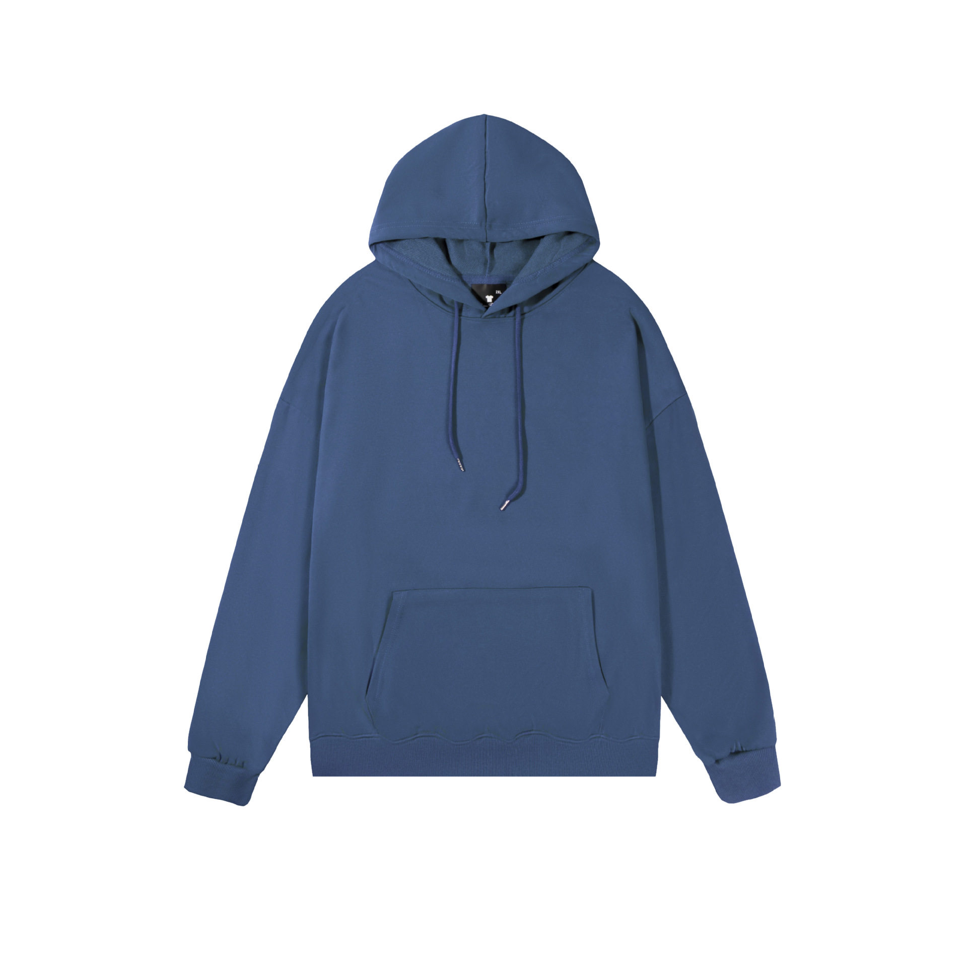 跨境亚马逊春秋季落肩宽松涤纶纯色连帽卫衣男女款情侣套头长袖衫